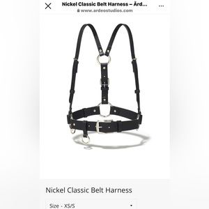 New Ardeo Studios Black Leather Harness size Small